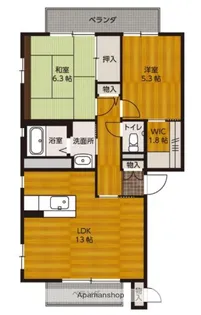 グランシード西原 A棟【1階】の間取り