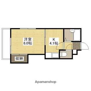HILLSIDE 比治山【3階】の間取り