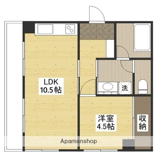 鳴戸ビル【3階】の間取り