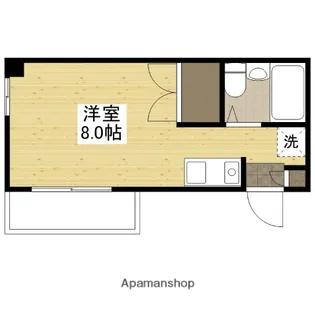 カーサ土橋電停前 11(旧R・K・BLDG)【7階】の間取り