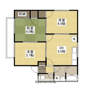 イーストフィールド壱番館【2階】の間取り