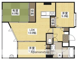 グローリー三滝【6階】の間取り