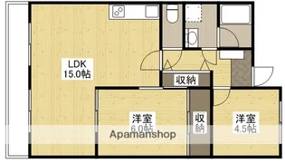 コモードF【3階】の間取り