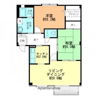 フォブール上田【2階】の間取り