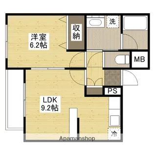 バロンズコート【1階】の間取り
