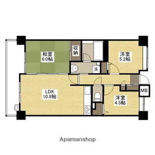 ヴィスティア高陽【3階】の間取り