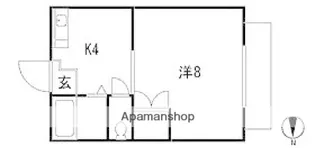 ハイツ矢賀新町2【3階】の間取り