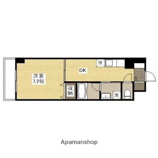 1DKの間取り画像