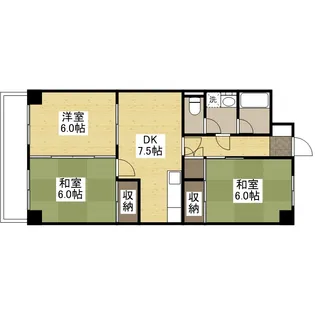 コーポ井口台【4階】の間取り
