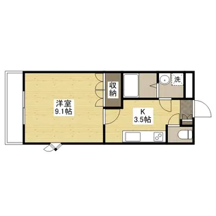 クロワール五日市【1階】の間取り