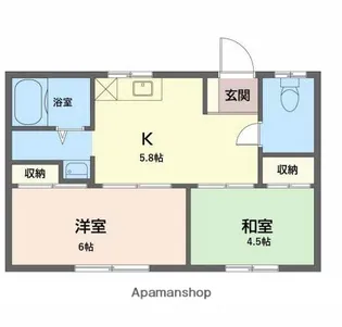 松田アパート【1階】の間取り