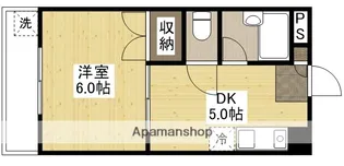 サンライズ鶴江A棟【3階】の間取り