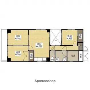 ビレッジP・O【3階】の間取り