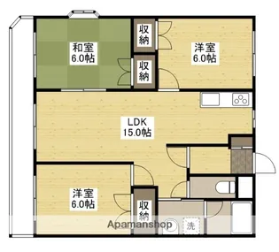 グローバルハイツ【1階】の間取り