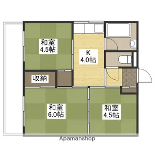 海老園春秋マンション【2階】の間取り