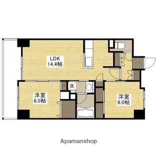 フラッツ庚午【4階】の間取り