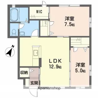 グレースヒルズ B棟【1階】の間取り