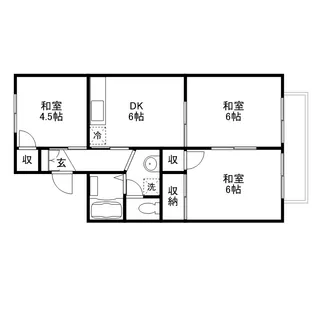 神出マンション【203号室号室】の間取り