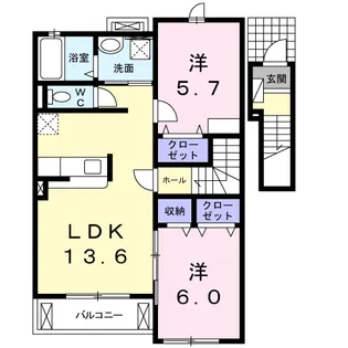セイバリー M【2階】の間取り