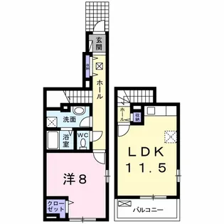 カーサエン【1階】の間取り