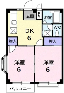 エルディム古谷【2階】の間取り