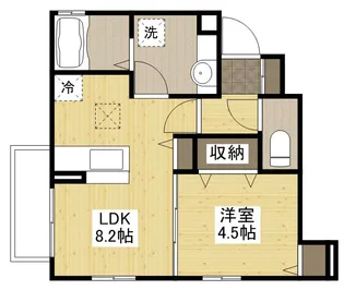 セジュール白馬【1階】の間取り