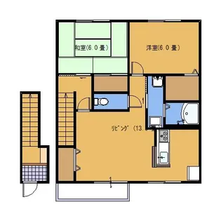サンビレッジ府中B【201号室号室】の間取り