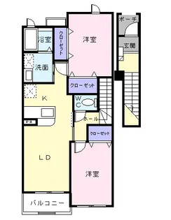 メリディオ Ⅰ番館【2階】の間取り