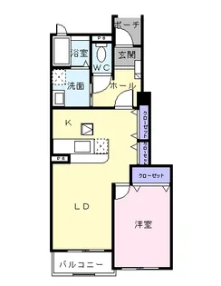 メリディオ Ⅰ番館【1階】の間取り