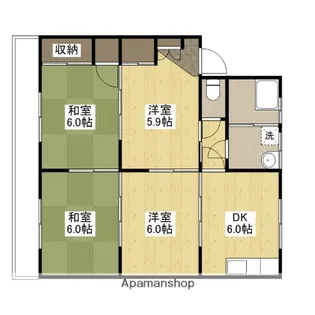 畑本マンション【3階】の間取り