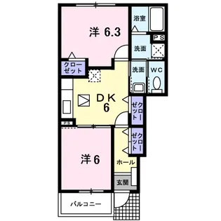 フィオーレA【1階】の間取り