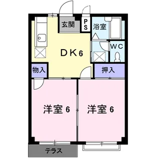 エルディム天王【1階】の間取り
