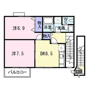 クィーンズコート【2階】の間取り