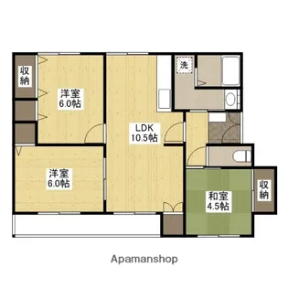 ベストハウス亀山【3階】の間取り
