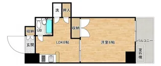 グローバル松川【603号室号室】の間取り