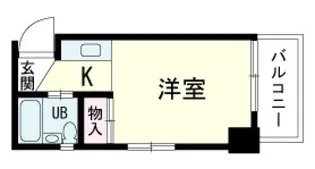 リバーサイド庚午【102号室号室】の間取り