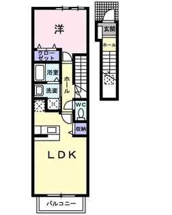 メゾングレイス【2階】の間取り