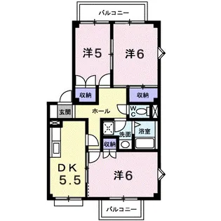 スクウェアガーデン緑井【2階】の間取り