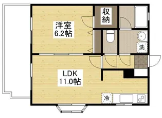 FELICE 緑井【1階】の間取り
