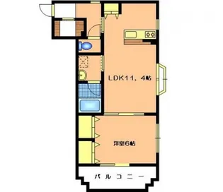 GREEN STREET 壱番館【104号室号室】の間取り