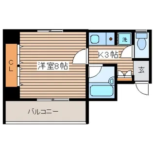 アペックス免出【201号室号室】の間取り