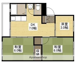 木本レジデンスB【2階】の間取り