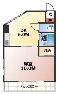 エスコート西原【406号室号室】の間取り