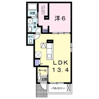 WILLOW FUCHU【1階】の間取り