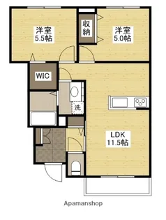サンシャイン三入B棟【1階】の間取り