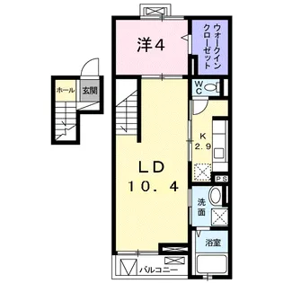 カーサブルー【4階】の間取り