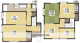 広島県広島市南区丹那町【一戸建】の間取り