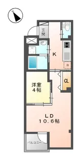 ルリアンソール【2階】の間取り