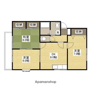 グランデュール横山 A棟【2階】の間取り