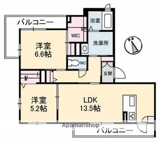 ヴィラくらら【2階】の間取り